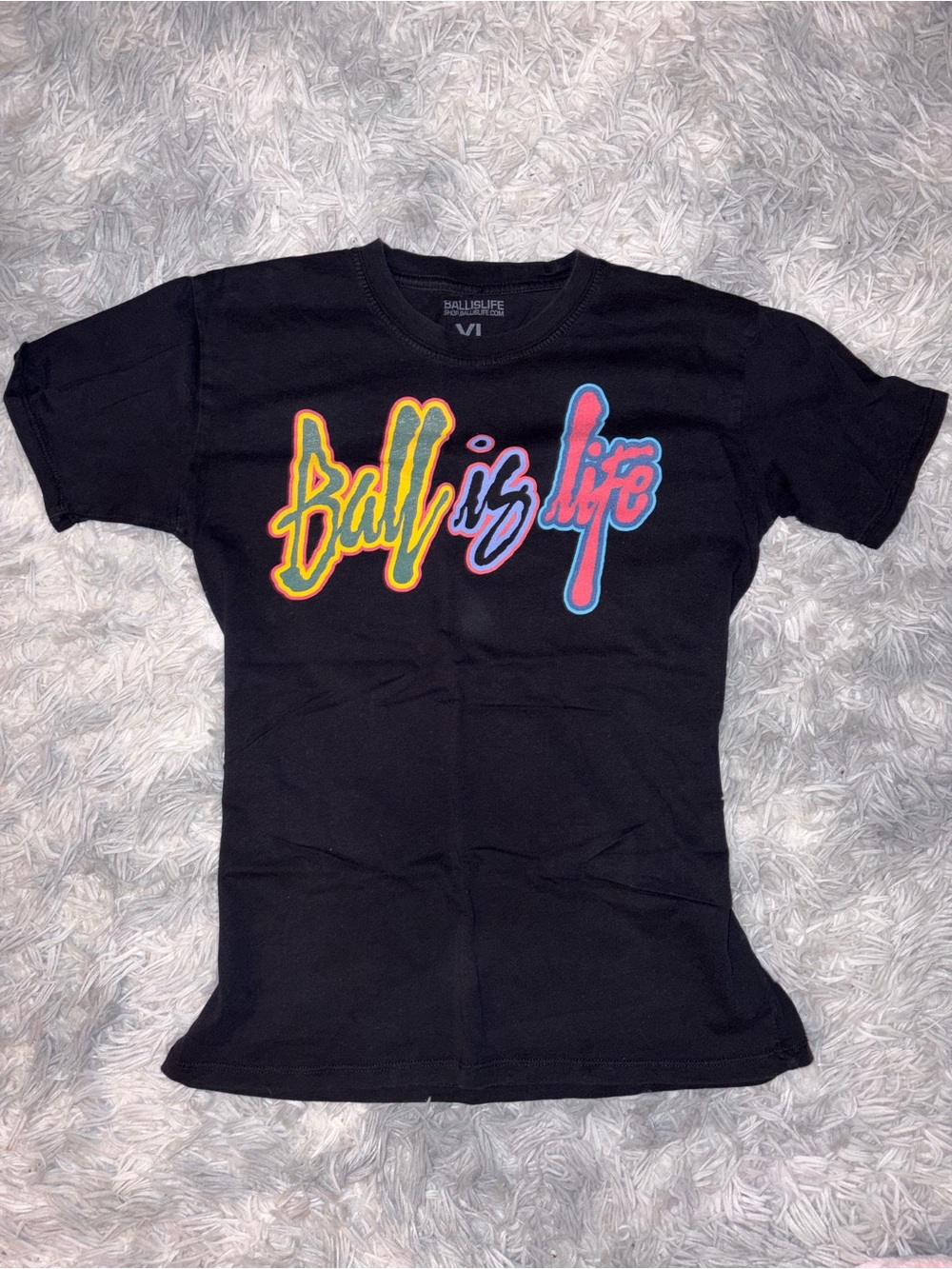 Ball is Life Graphic Kids T-Shirt - Black